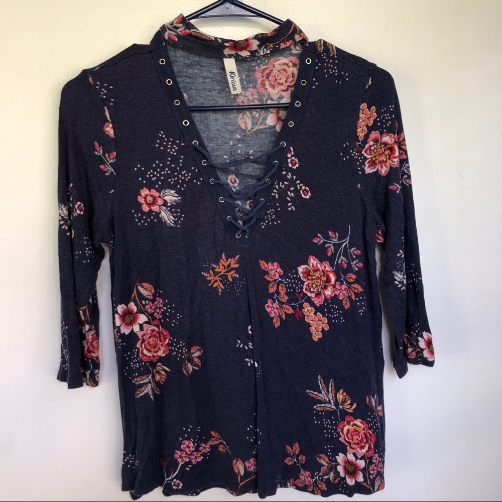 Floral Shirt with Choker Top